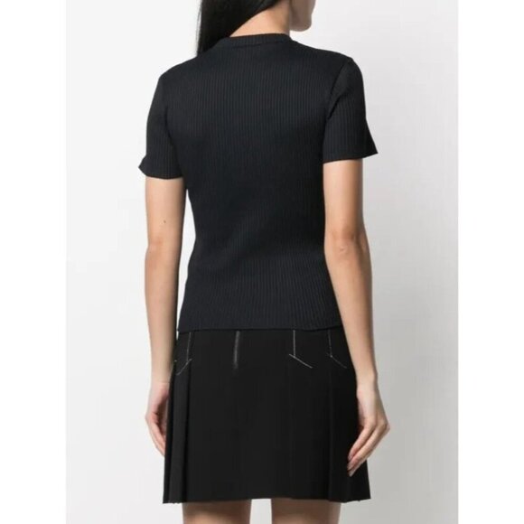 Opening Ceremony Box Logo-Print Rib T-Shirt Size XS Womens Black Tee $180 - Picture 13 of 15